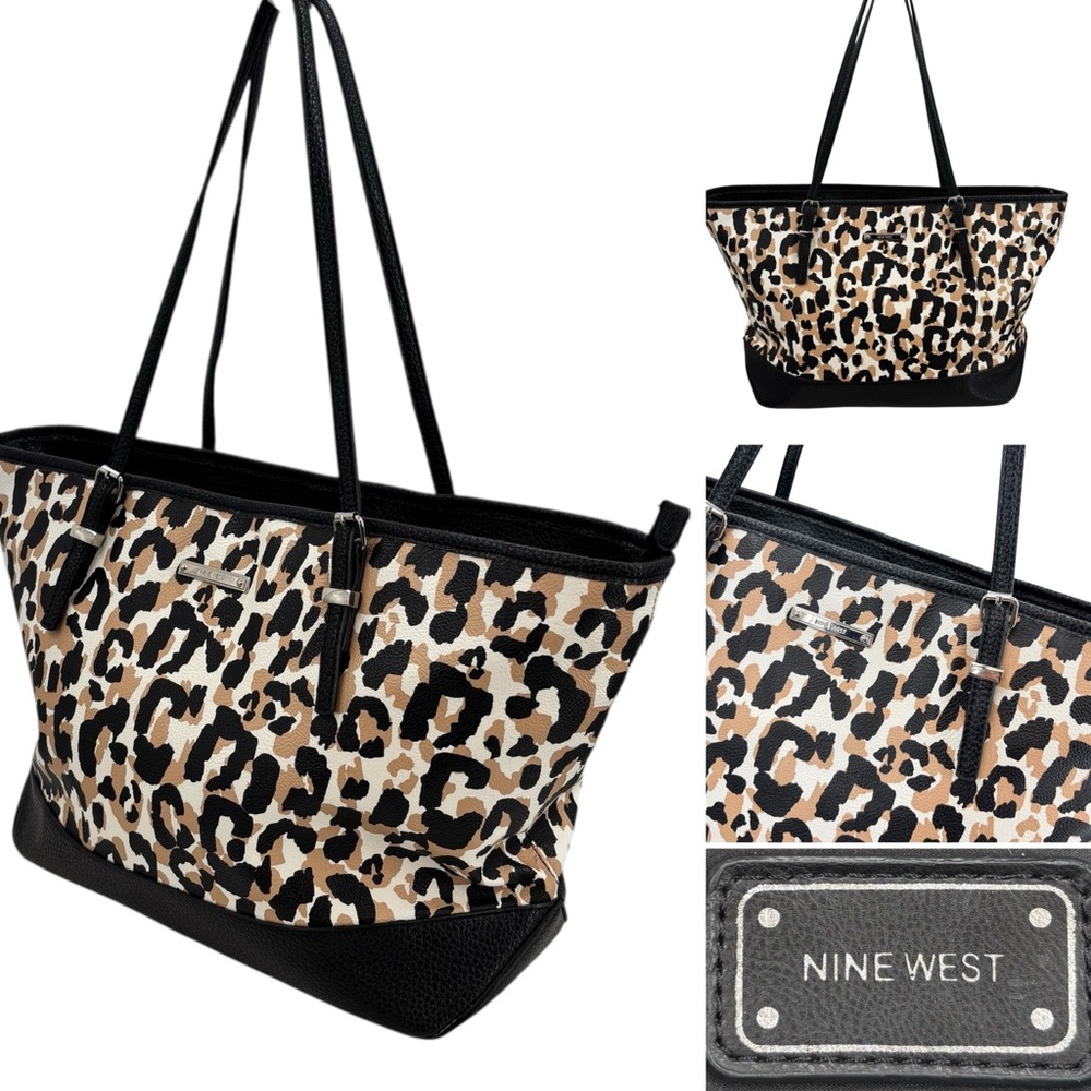 Nine West Leopard Cheetah Print Tote Bag